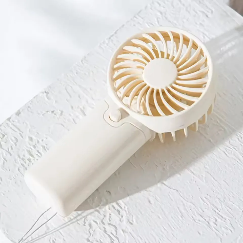 Outdoor Travel Mini Rechargeable Cooling Fan Portable Student Dormitory Noise Small Electric Fan Cute Creative Handheld Fan